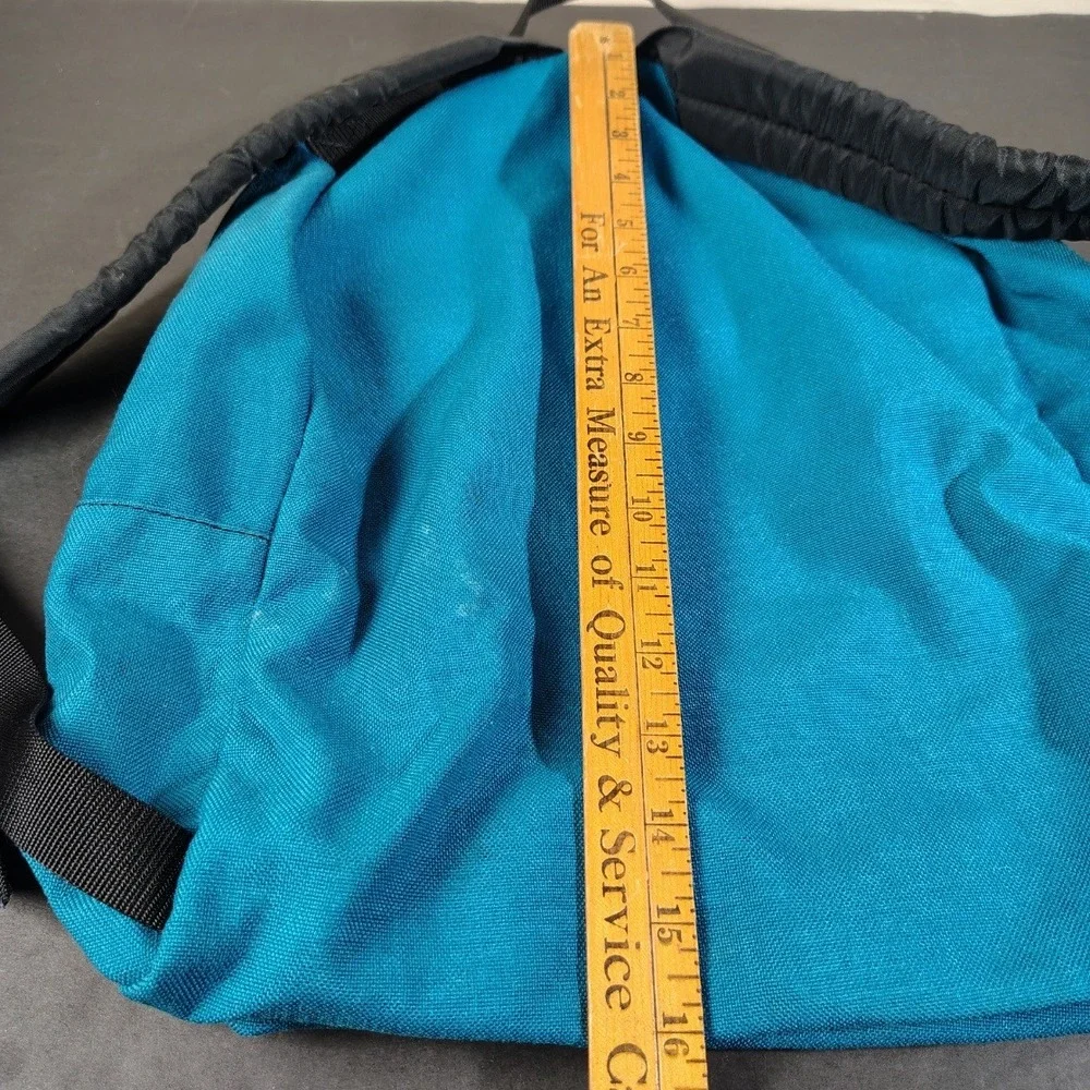 Vintage Caribou Mountaineering Backpack Teal Canvas Gorpcore Hiking Daypack